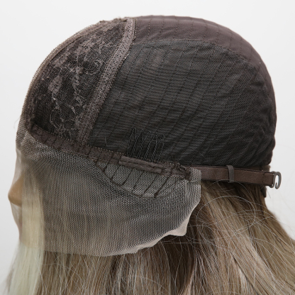 SMILCO/26Inch Ombre&Highlight Blonde With Brown T-Part Lace Front Long Curly Synthetic Wig/SM9229