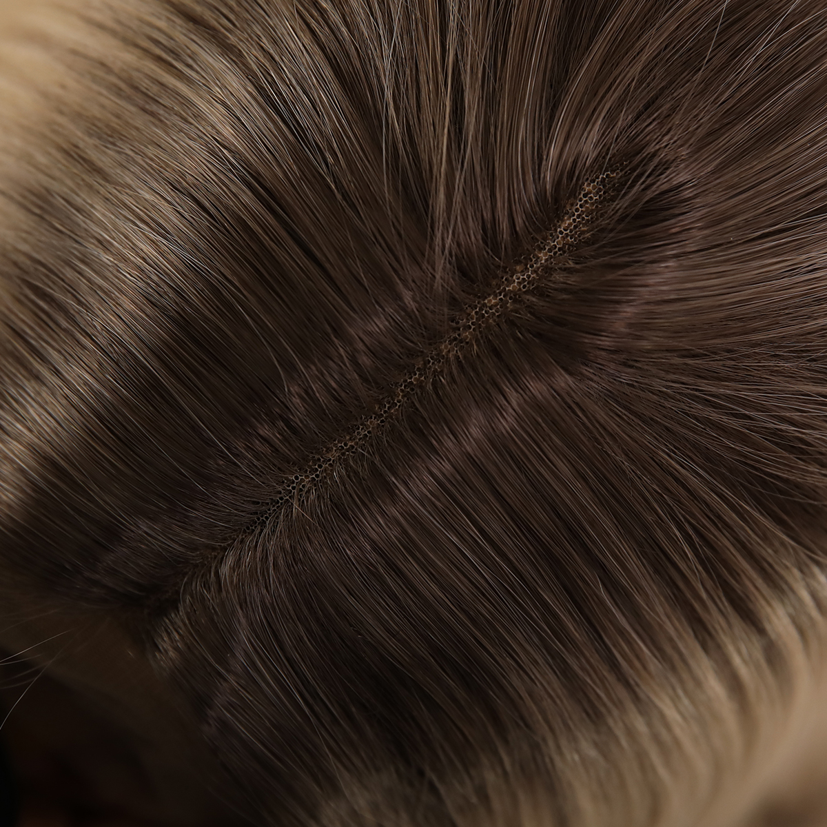 SMILCO/24Inch Ombre Brown Ash Blonde With Black Tail Lace Front Long Straight Wig/SM9217/SM9217B