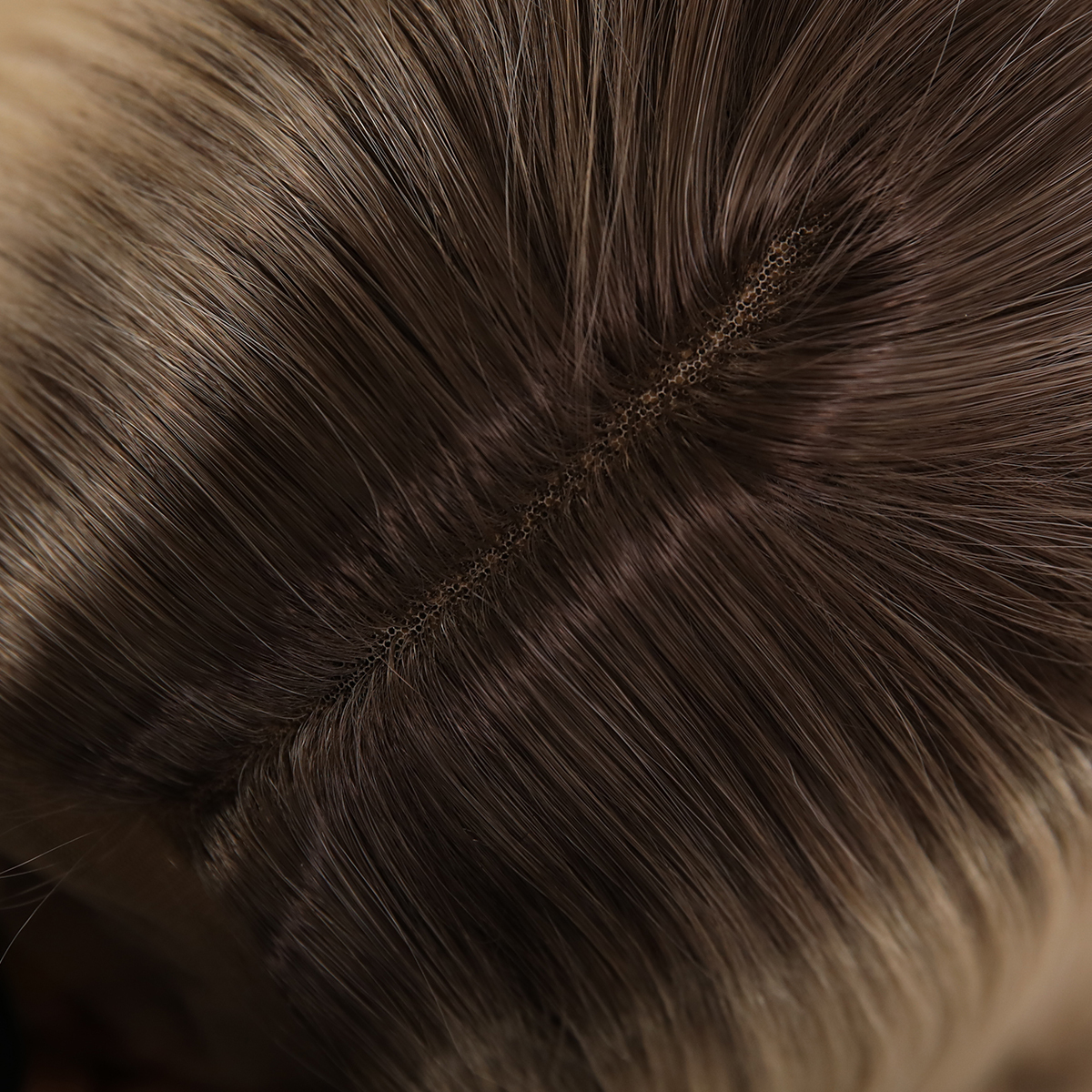 SMILCO/24Inch Ombre Brown Ash Blonde With Black Tail Lace Front Long Straight Wig/SM9217/SM9217B