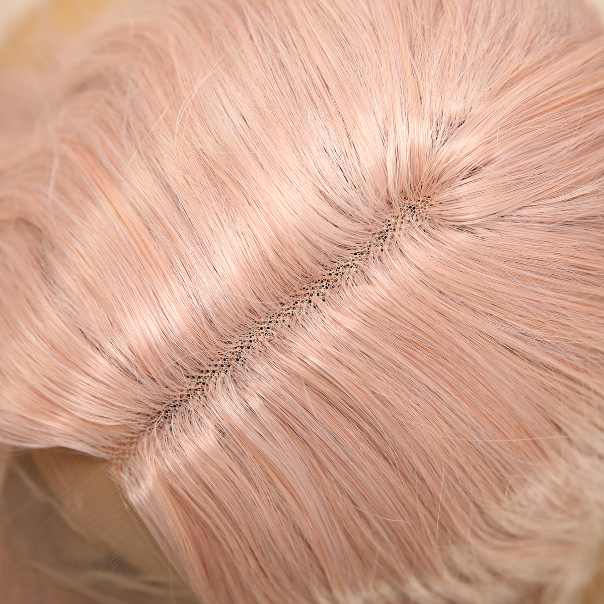 SMILCO/28Inch Pink T-Part Lace Front Long Curly Synthetic Wig/SM9127