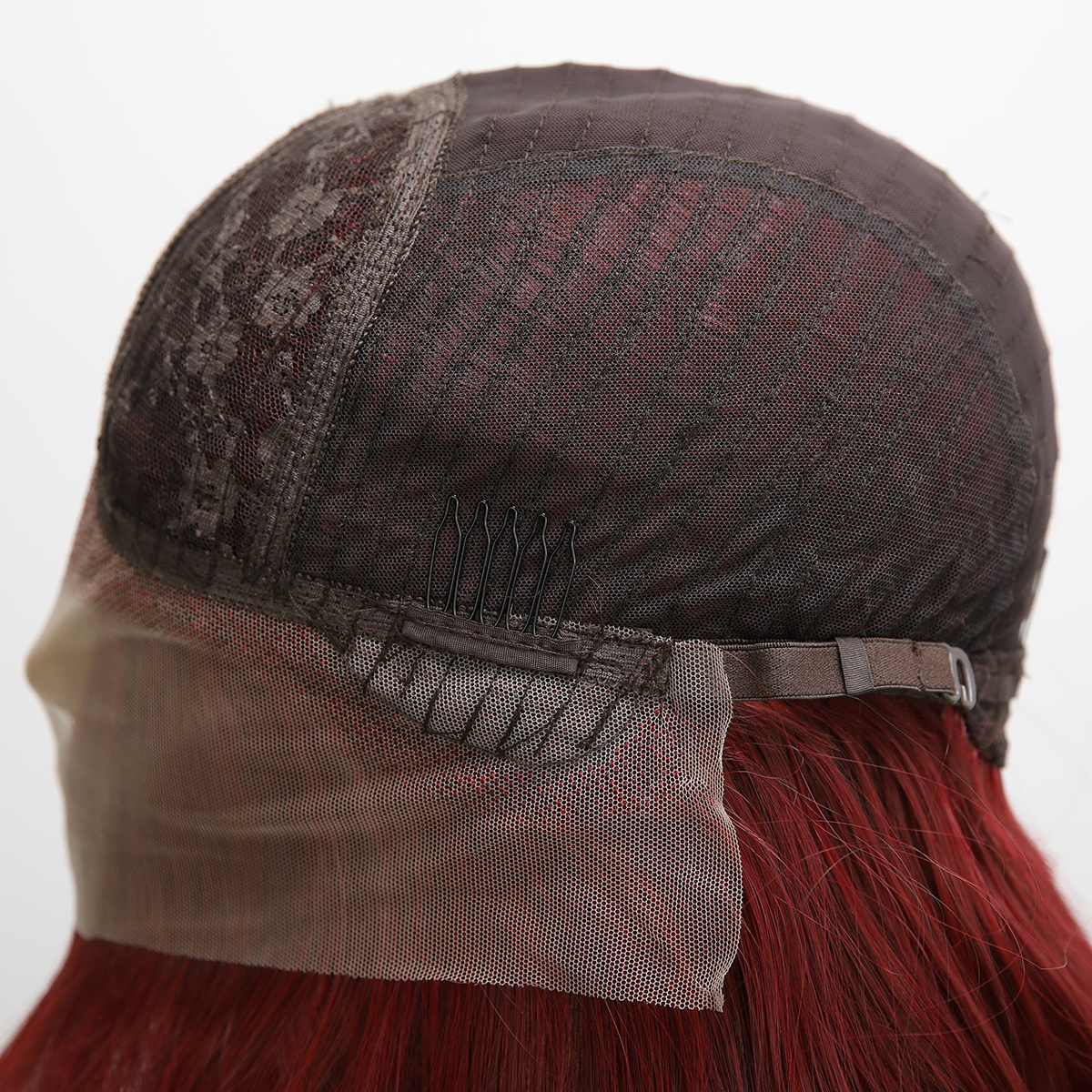 SMILCO/28Inch Cherry T-Part Lace Front Long Curly Synthetic Wig/SM9136