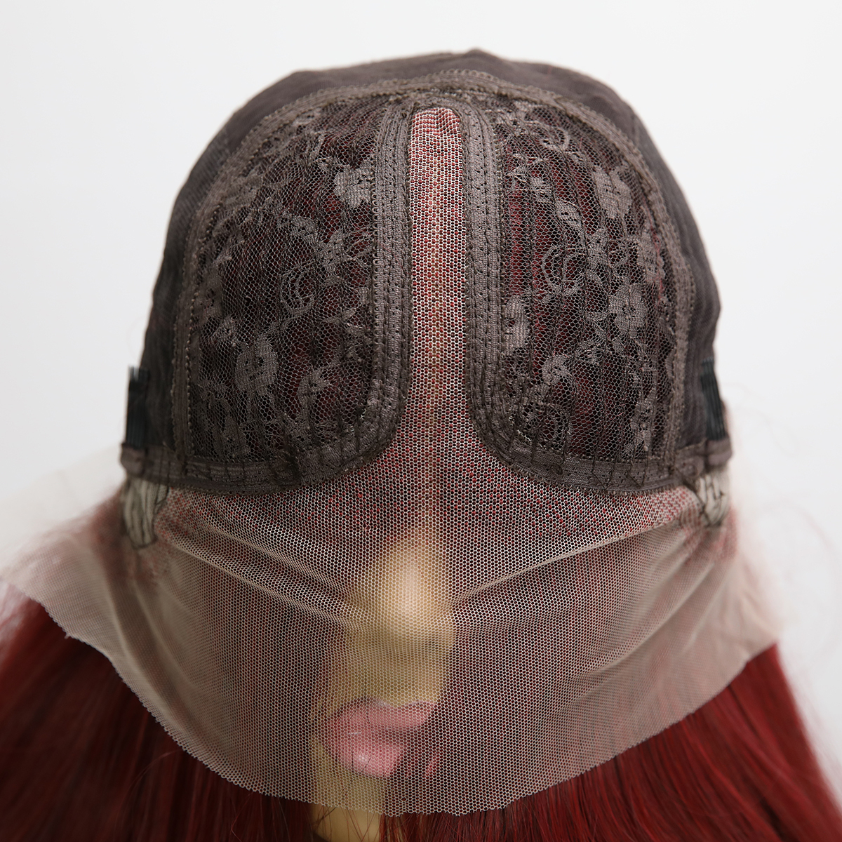 SMILCO/28Inch Cherry T-Part Lace Front Long Curly Synthetic Wig/SM9136