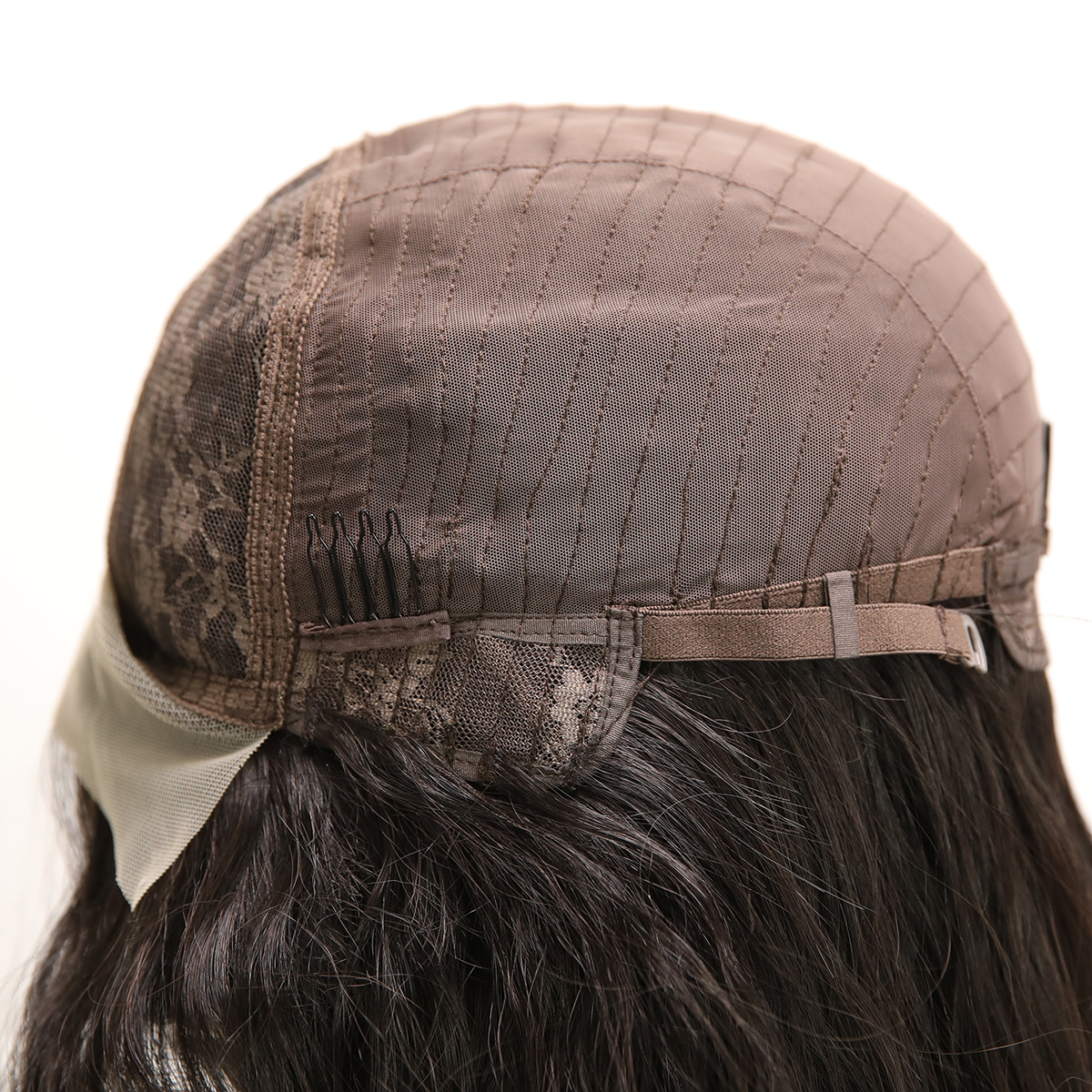 SMILCO/26Inch Dark Brown T-Part Lace Front Long Water Wave Synthetic Wig/SM9159