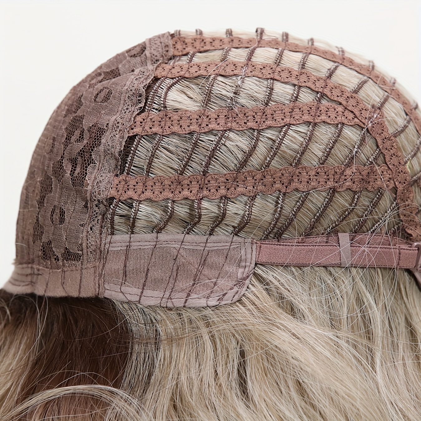 SMILCO/24Inch Ombre Brown Ash Blonde Long Curly Synthetic Wig/SM049