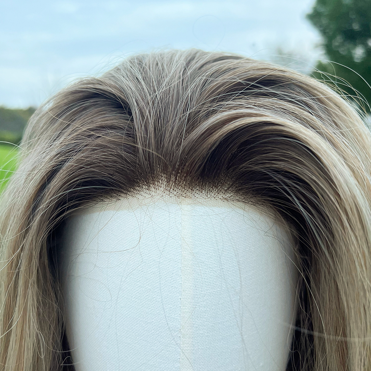 SMILCO/26Inch Ombre Brown Ash Blonde Luxe 13*6 Lace Front Long Curly Synthetic Wig/SM9703