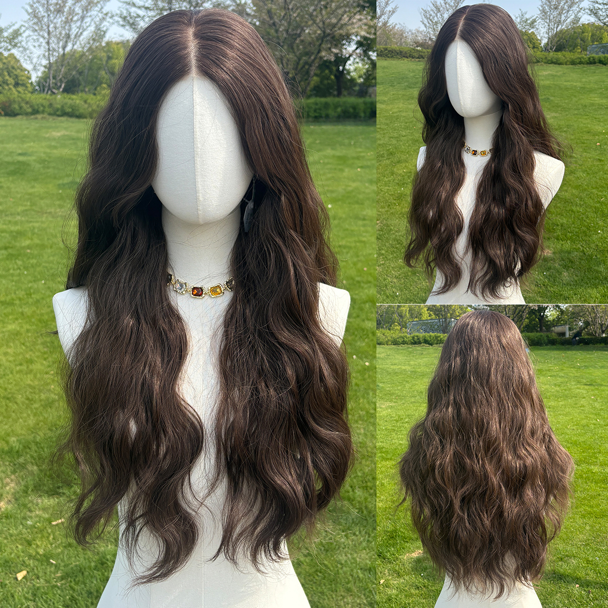 SMILCO/26Inch Luxe Low Density/PreCut 13*6 Lace Front Free Part Futura Layer Cutted Long Curly With Bangs/Glueless/Natural Hairline/ Synthetic LaceFront Wig/SM9911-2