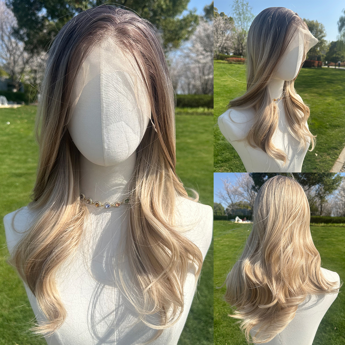 SMILCO/22Inch 13*4 Lace Front Medium Straight Synthetic Wig/SM9867/SM9867-2/SM9867-3
