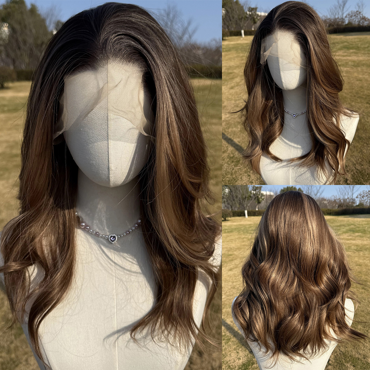 SMILCO/22Inch 13*4 Lace Front Medium Straight Synthetic Wig/SM9867/SM9867-2/SM9867-3