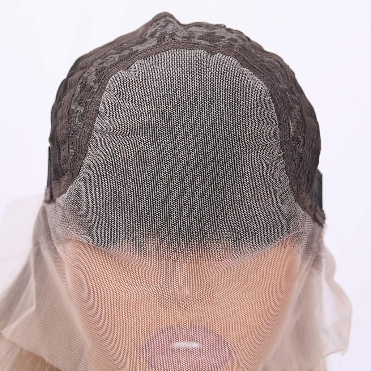 SMILCO/24Inch Ombre Brown Ash Blonde With Black Tail Lace Front Long S