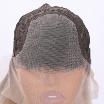 SMILCO/24Inch Ombre Brown Ash Blonde With Black Tail Lace Front Long Straight Wig/SM9217/SM9217B