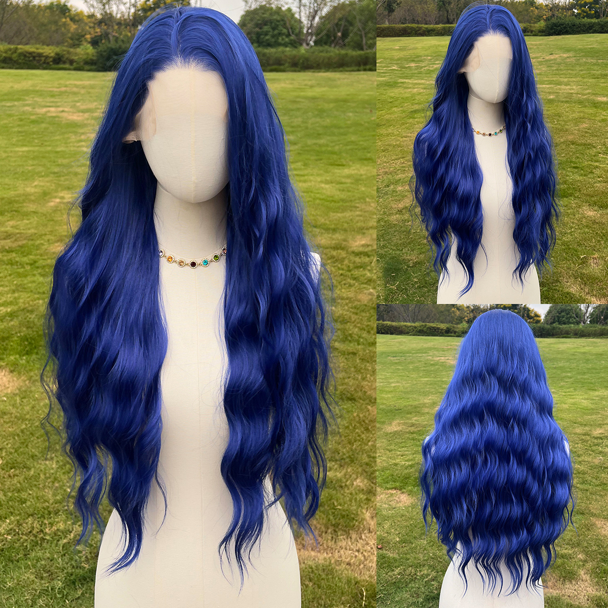 SMILCO/28Inch 13*4 Lace Front Long Water Wave Synthetic Wig/SM9824/SM9