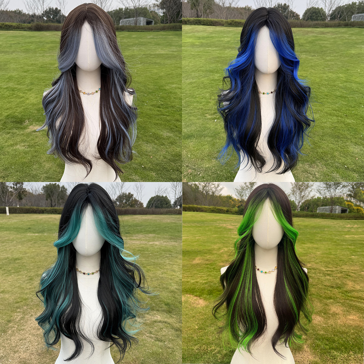 SMILCO/26Inch Highlight With Bangs Long Curly Synthetic Wig/SM5029/SM398/SM397/SM401/SM403/SM404/SM413/SM1682