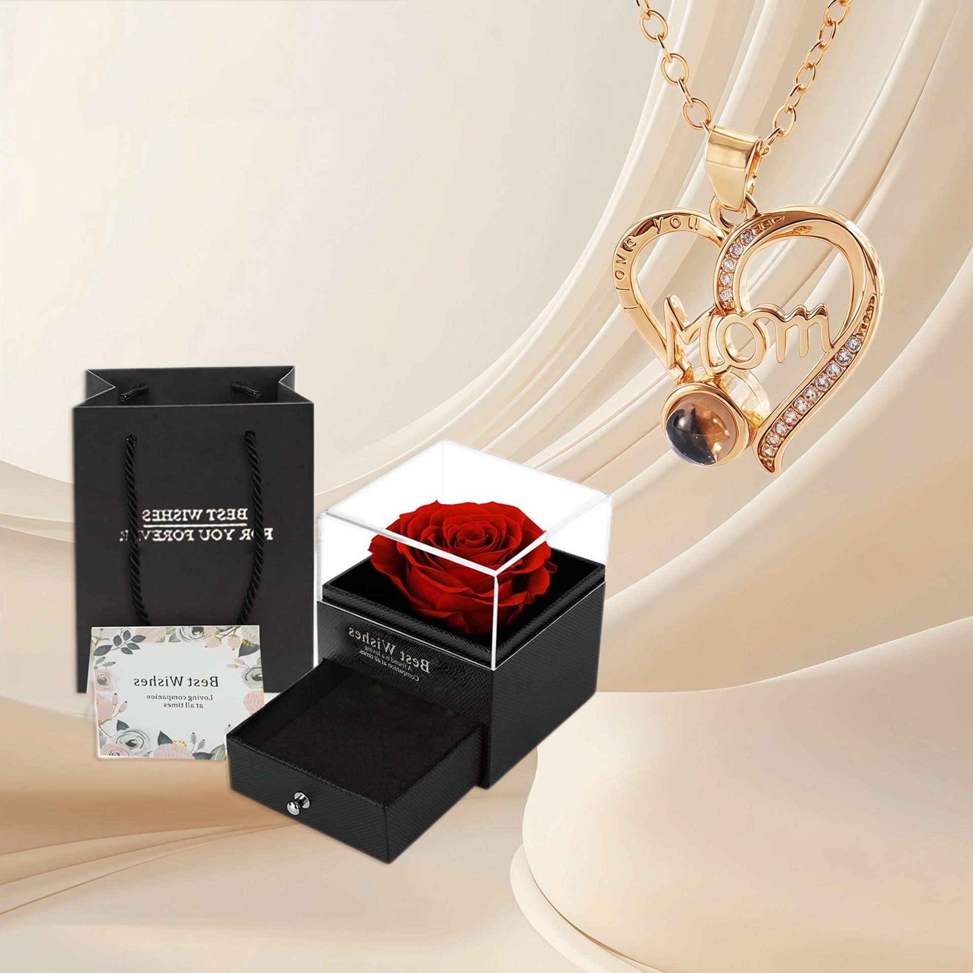Photo Necklace - Heart Mom