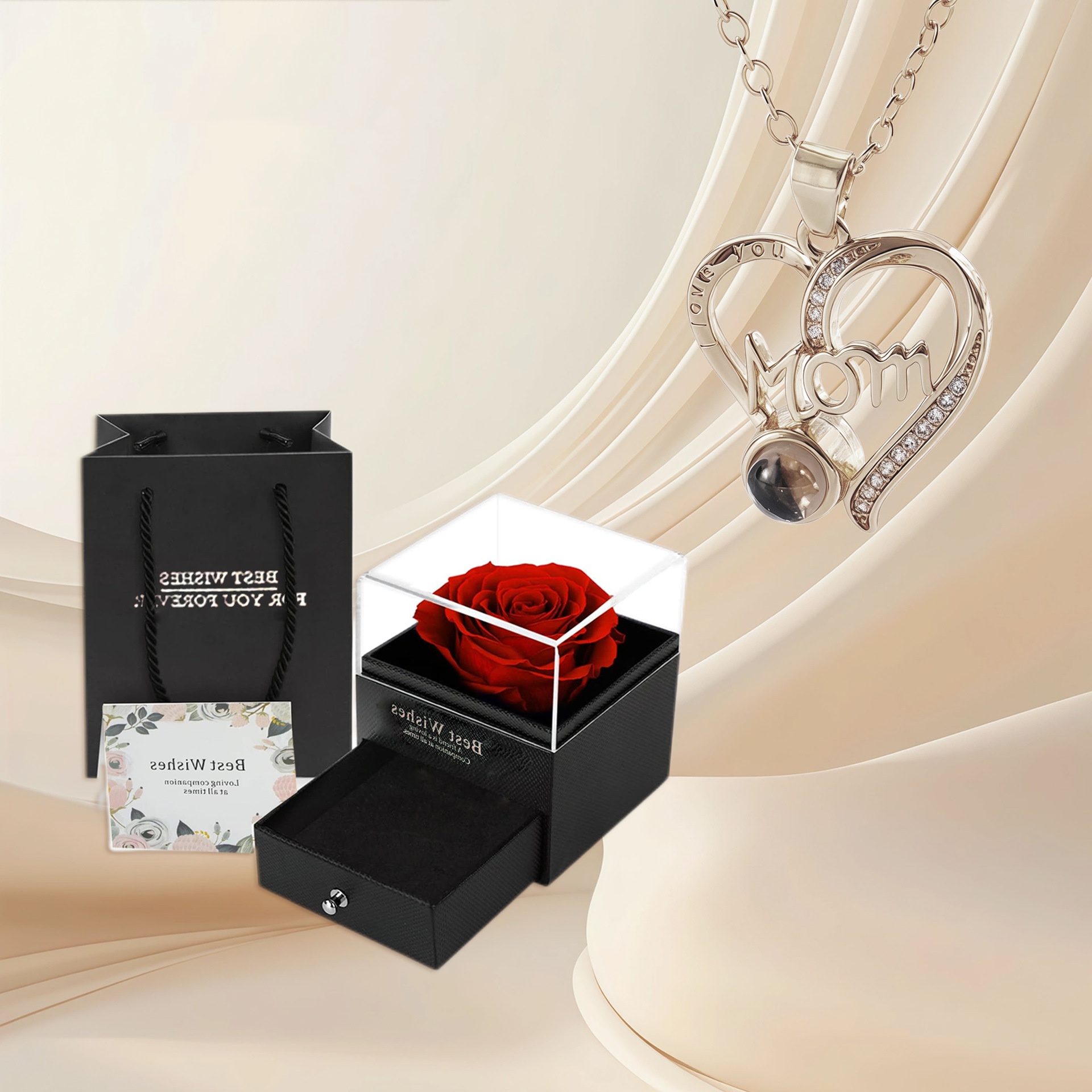 Photo Necklace - Heart Mom