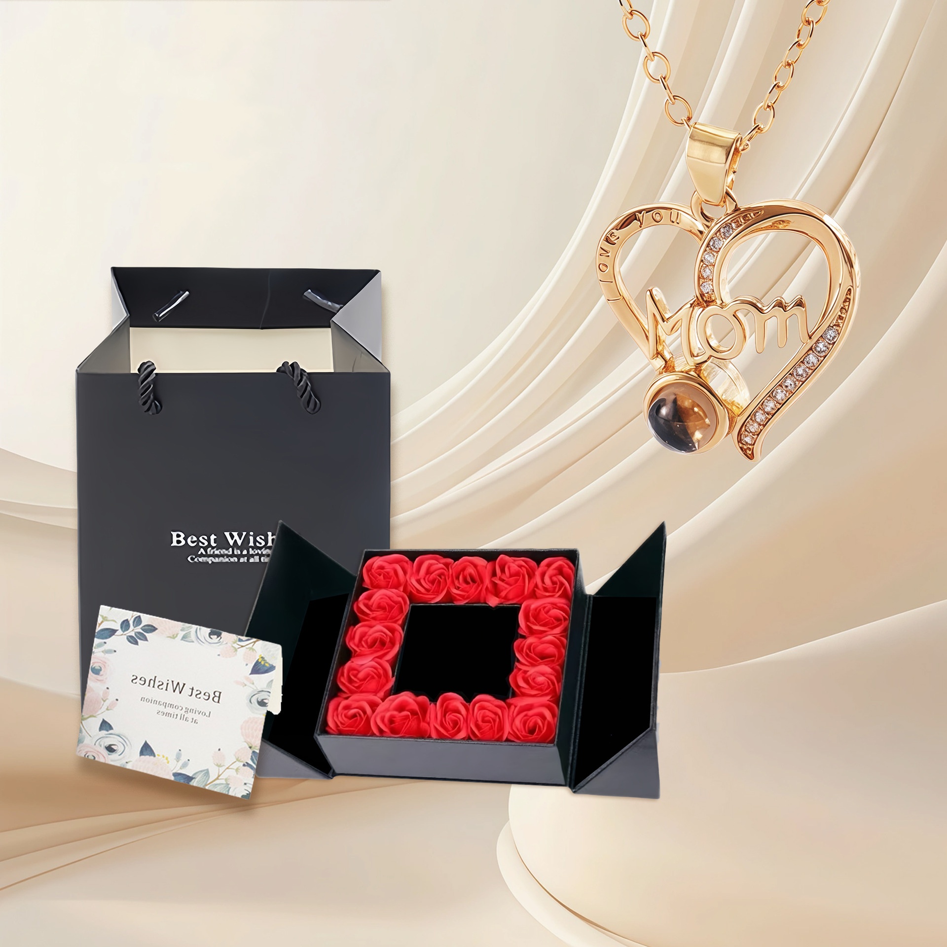 Photo Necklace - Heart Mom