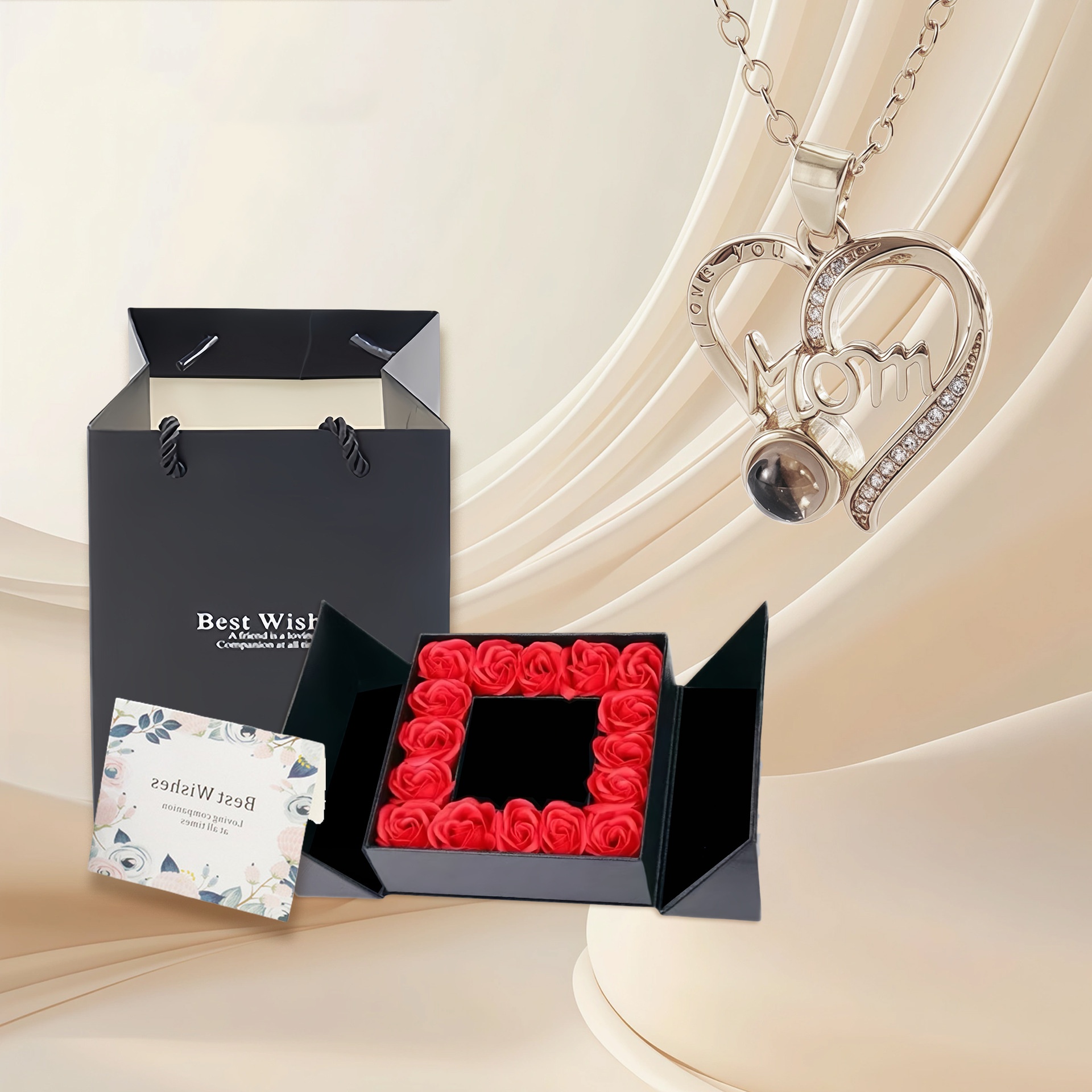 Photo Necklace - Heart Mom