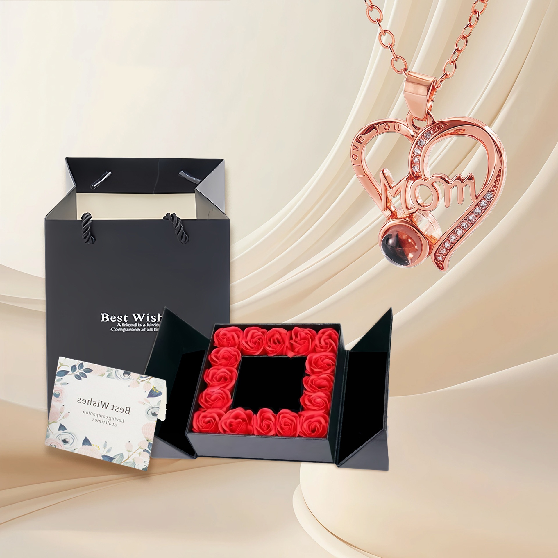Photo Necklace - Heart Mom