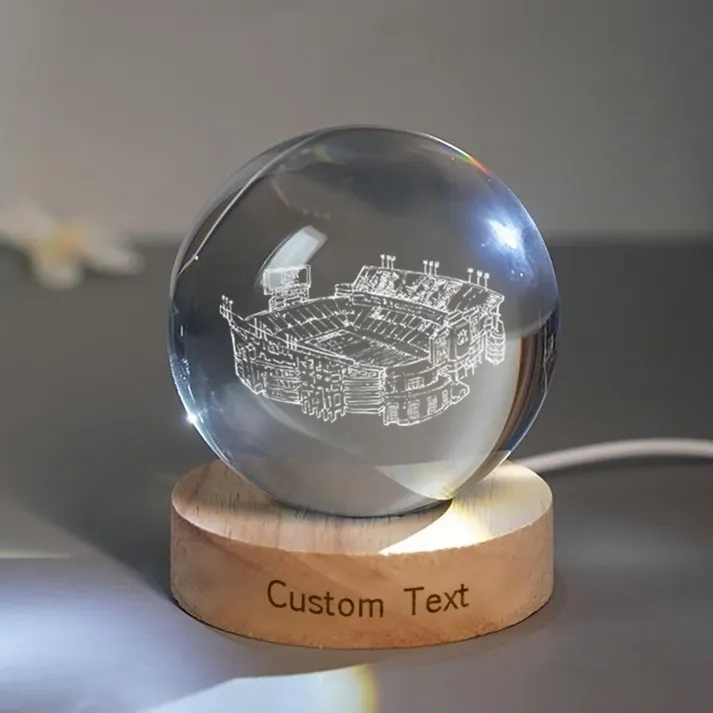 Custom Stadium 3D Spherical Crystal Ball Lamp