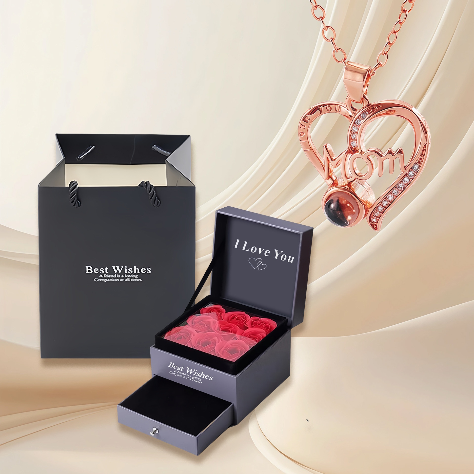 Photo Necklace - Heart Mom