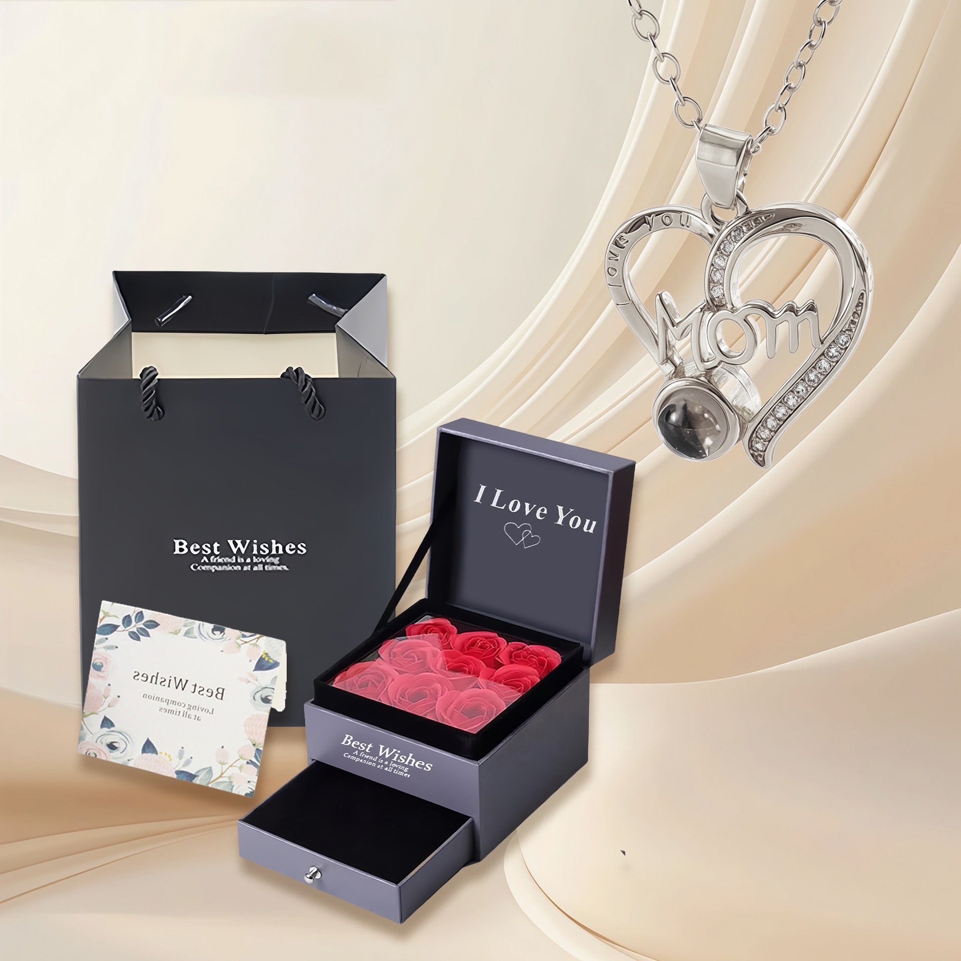 Photo Necklace - Heart Mom
