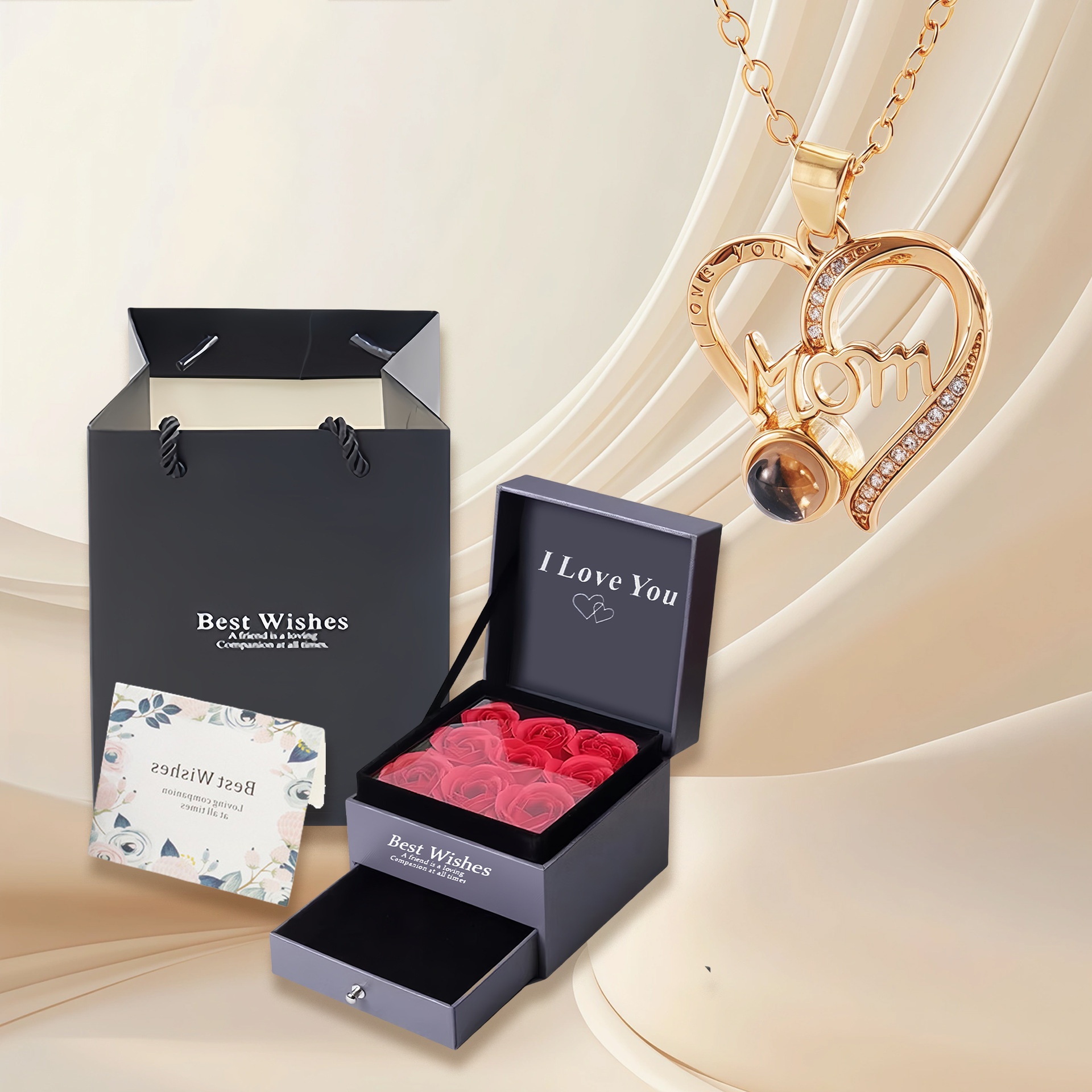Photo Necklace - Heart Mom