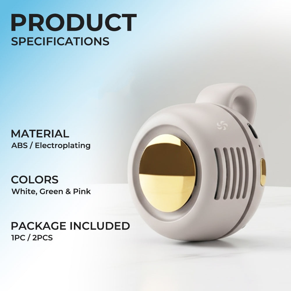 Wearable Tiny Cool Bladeless Clip Fan