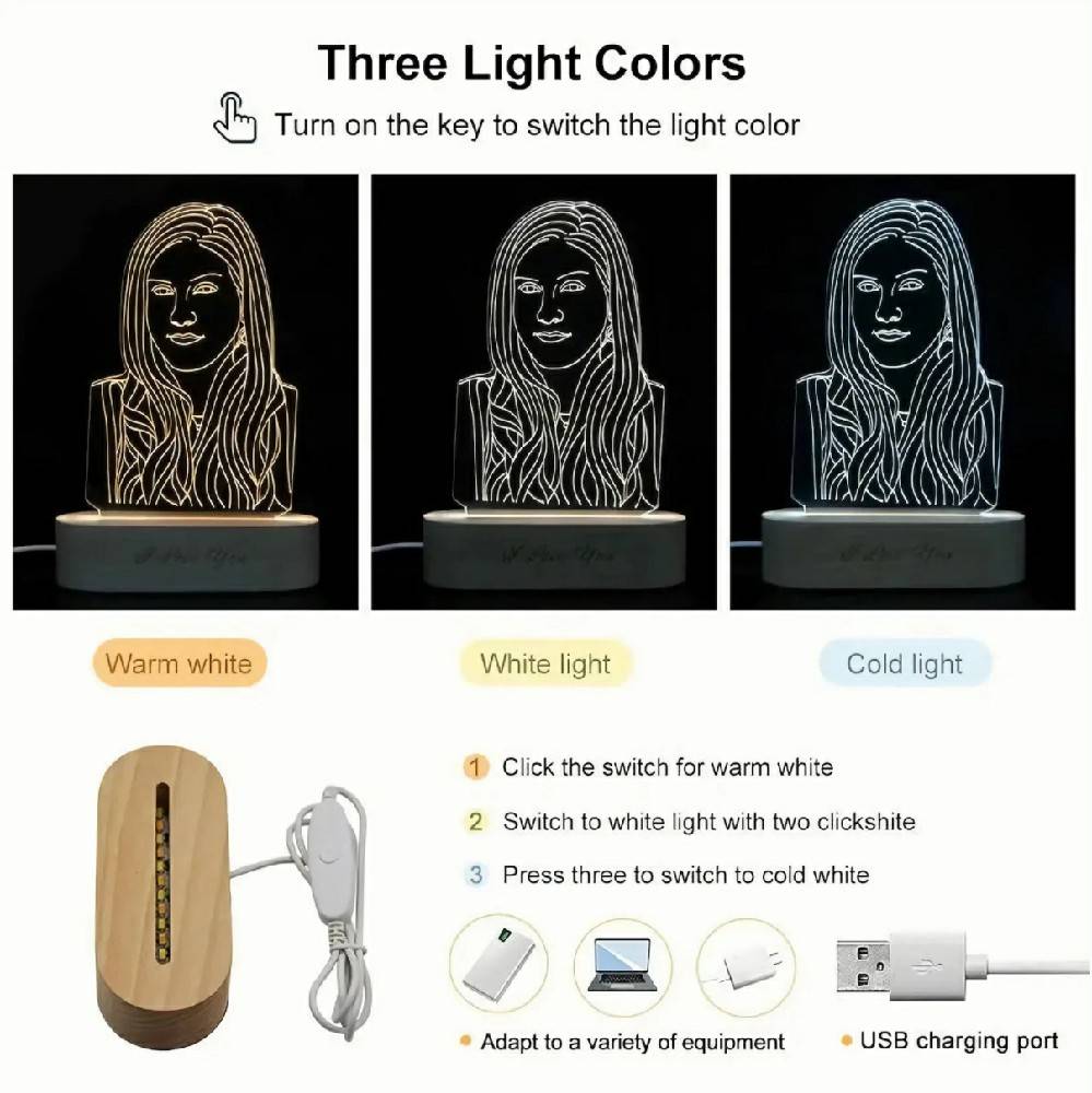 💕 LINE ART LIGHTS — Turn Your Photo Into a Glowing Memory 💕