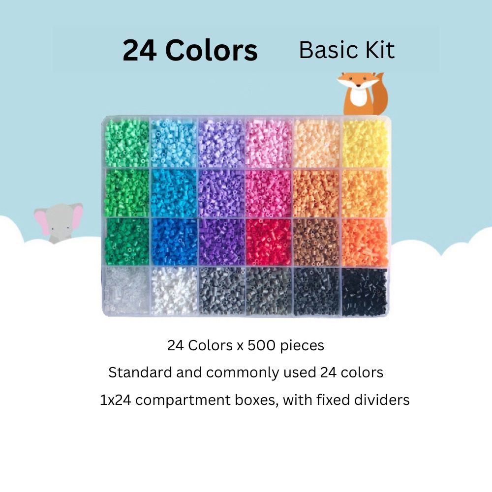 24 Colors Fuse Beads Basic Kit