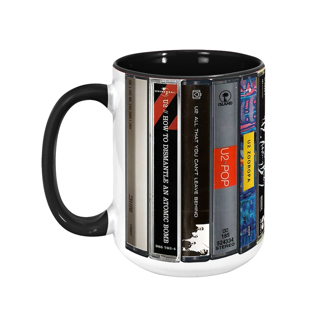 U2 Albums Cassette Retro Collection Accent Mug