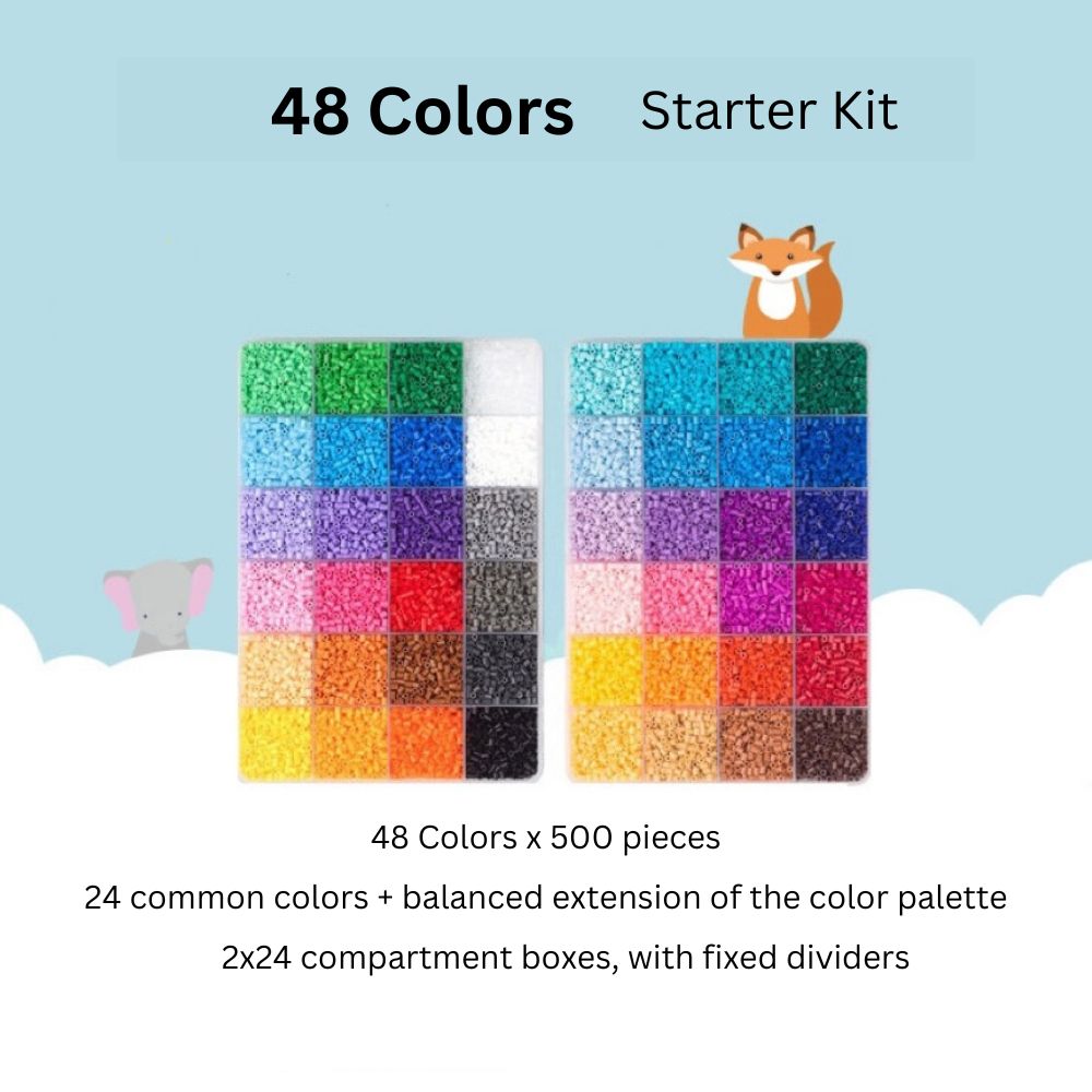 48 Colors Fuse Beads Starter Kit