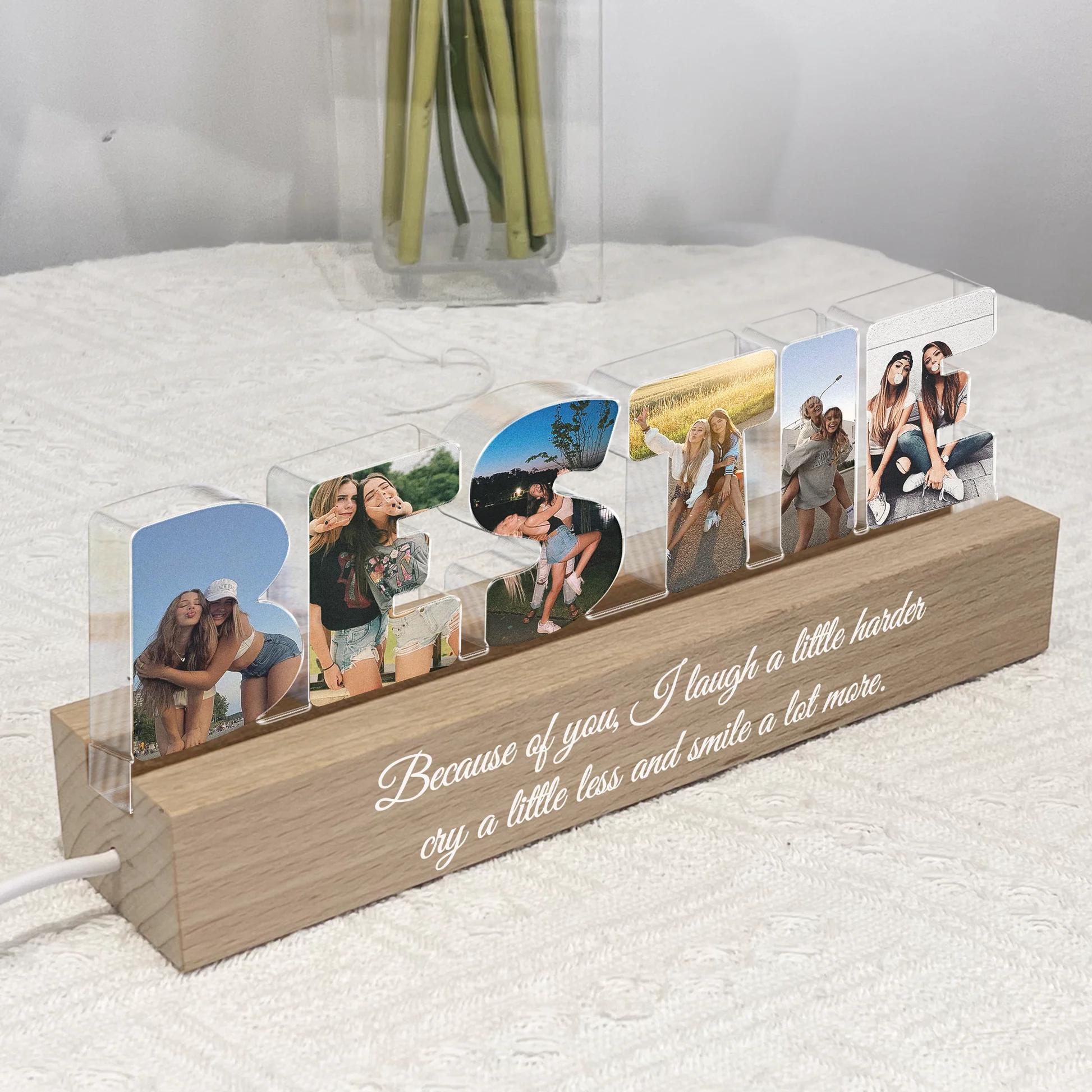 ✨Custom Friendship Photo Collage - Personalized Photo LED Night Light