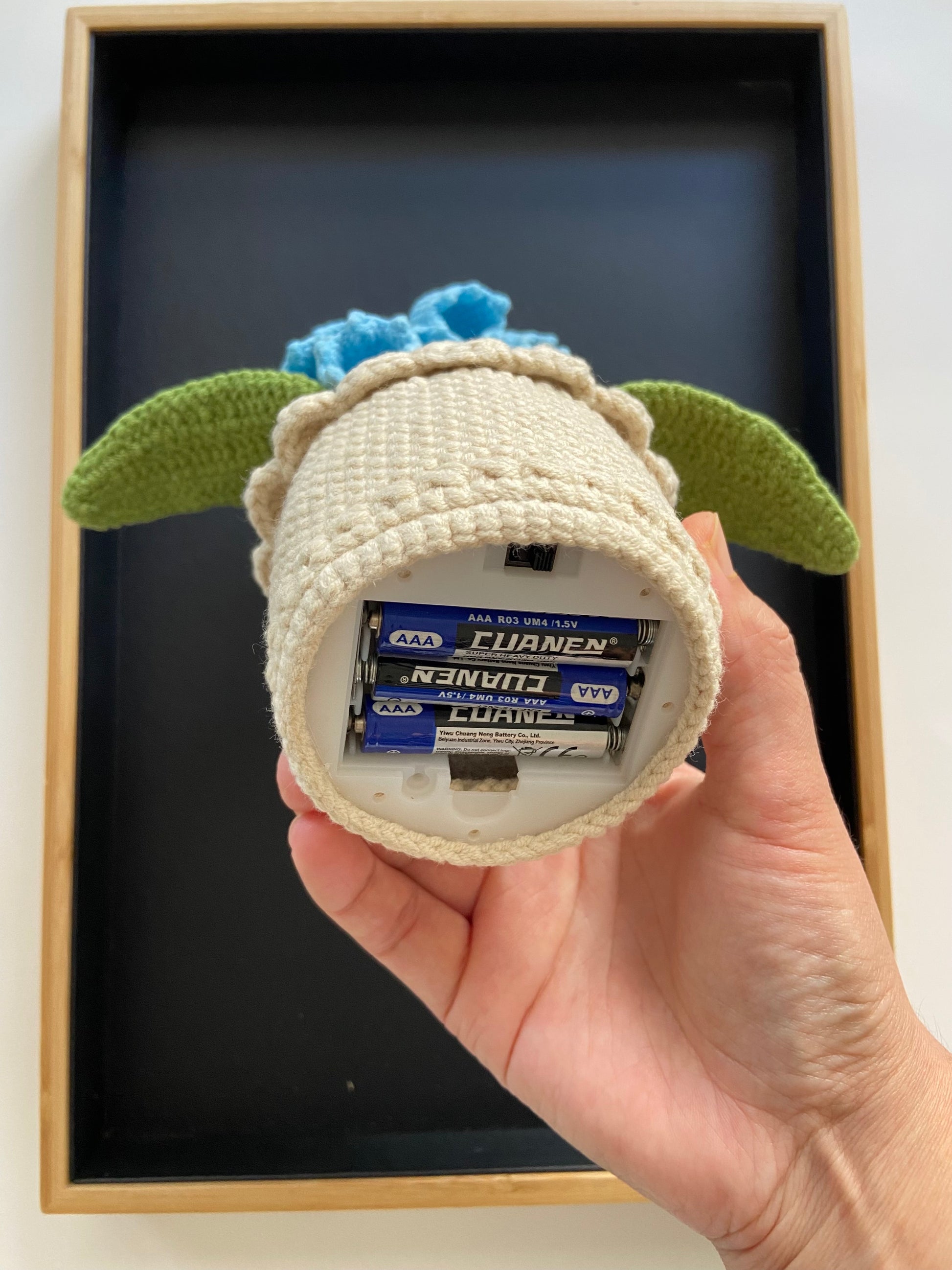 Handmade crochet potted lily in the valley Lamp plant