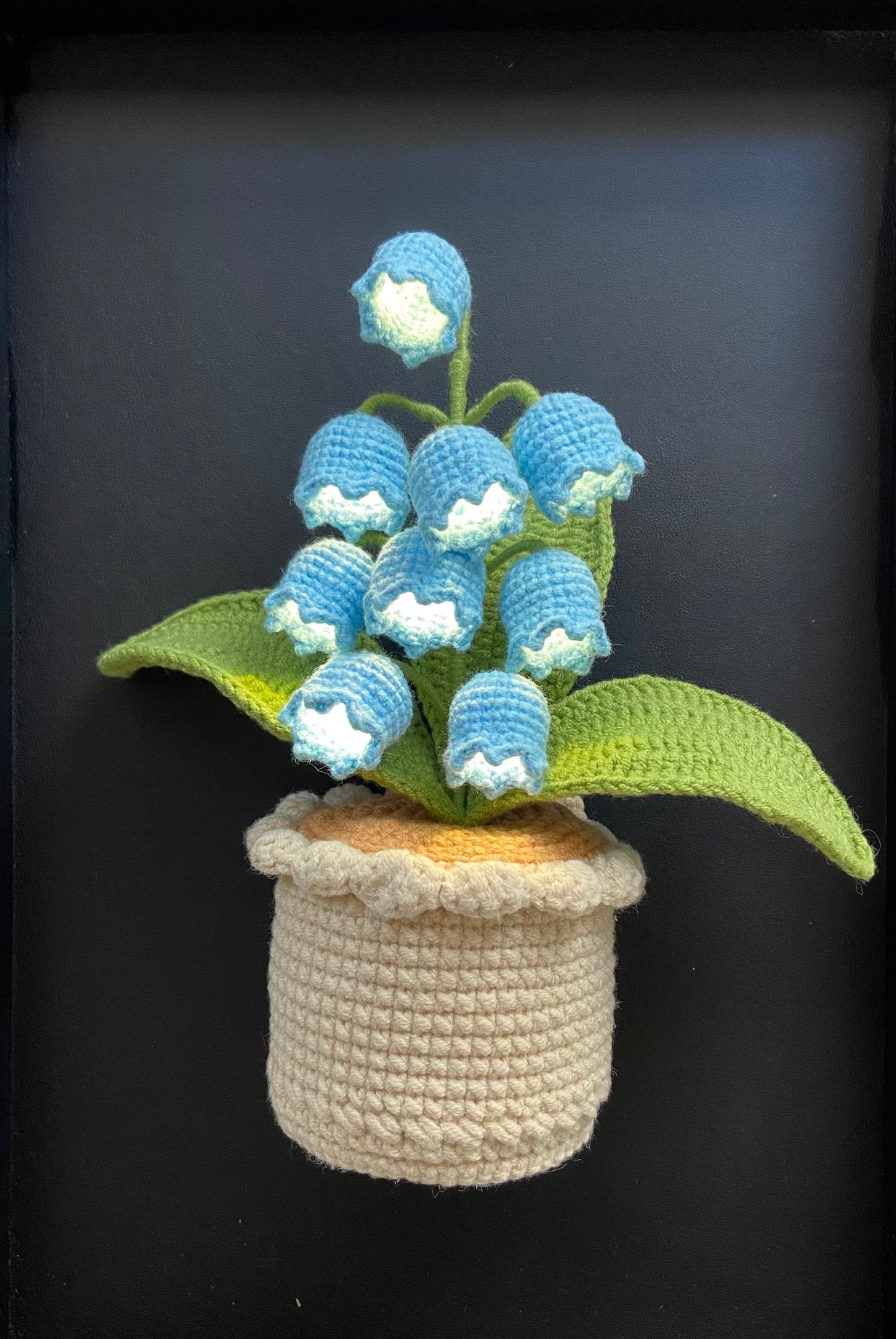 Handmade crochet potted lily in the valley Lamp plant