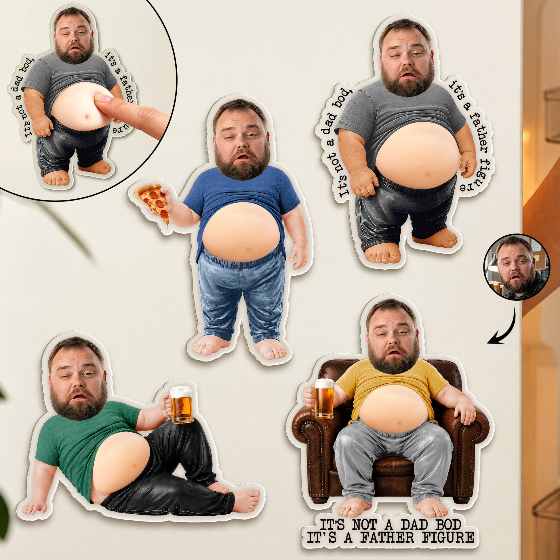 Funny Father's Day Gift - Personalized Fridge Magnet