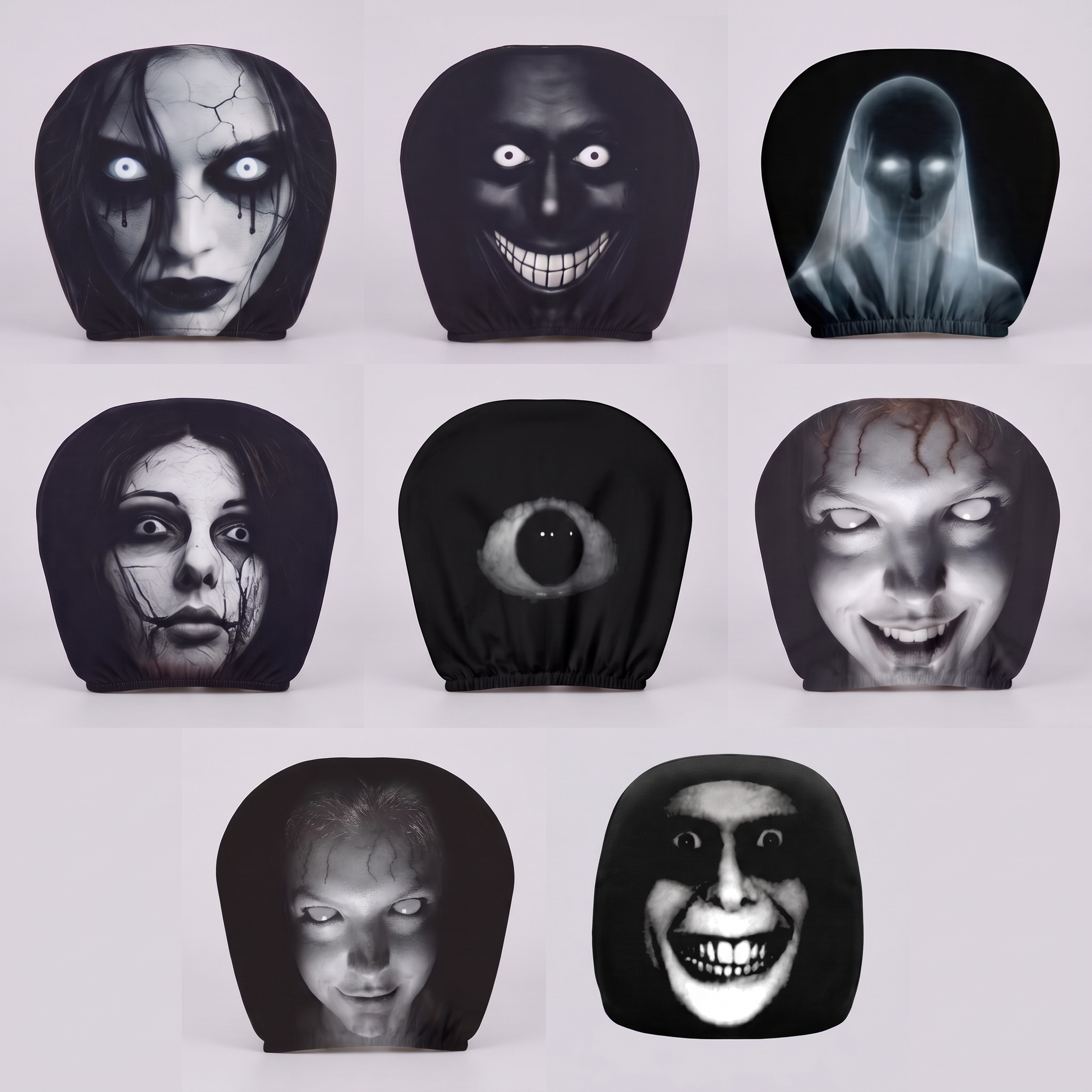Halloween Phantom Headrest Covers