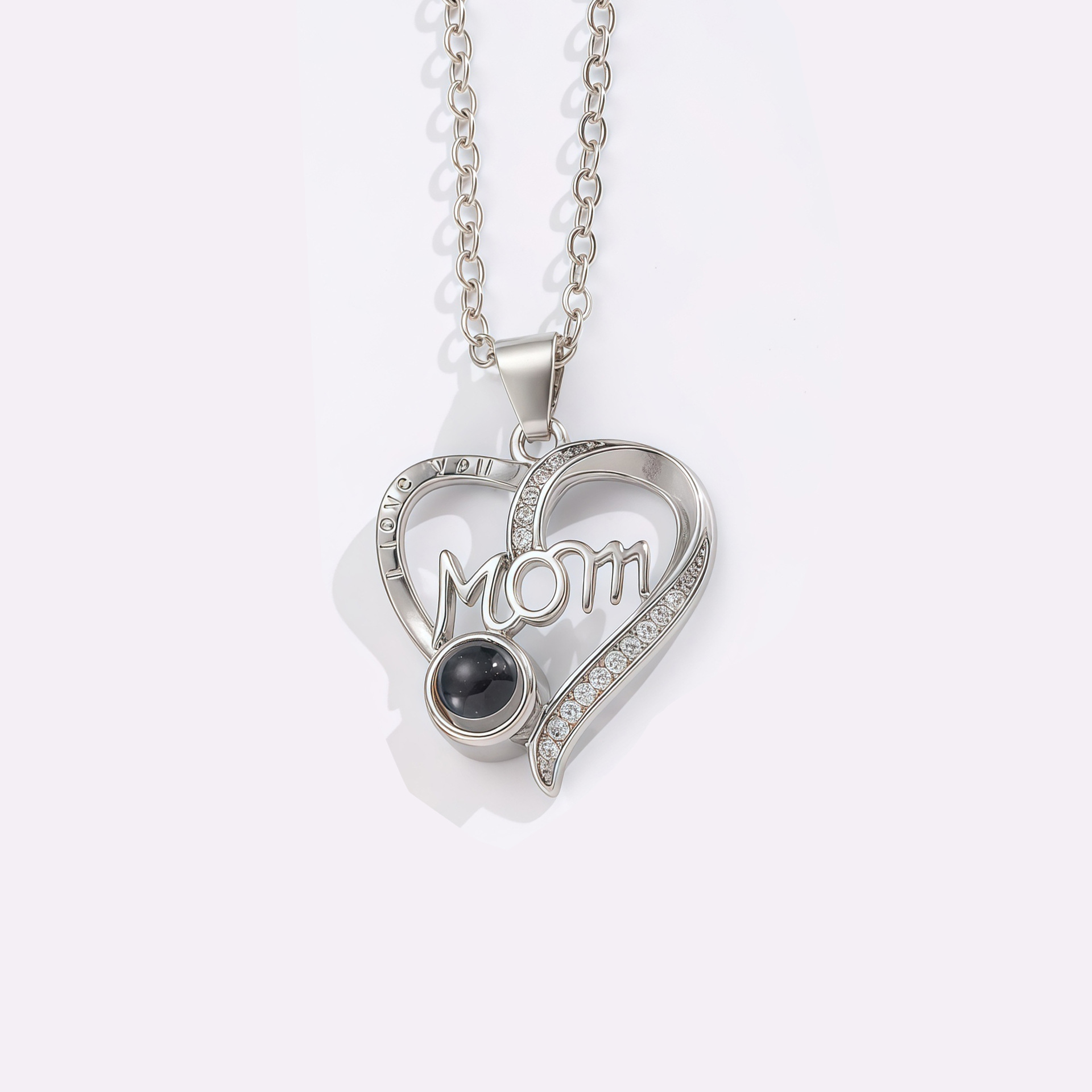 Photo Necklace - Heart Mom