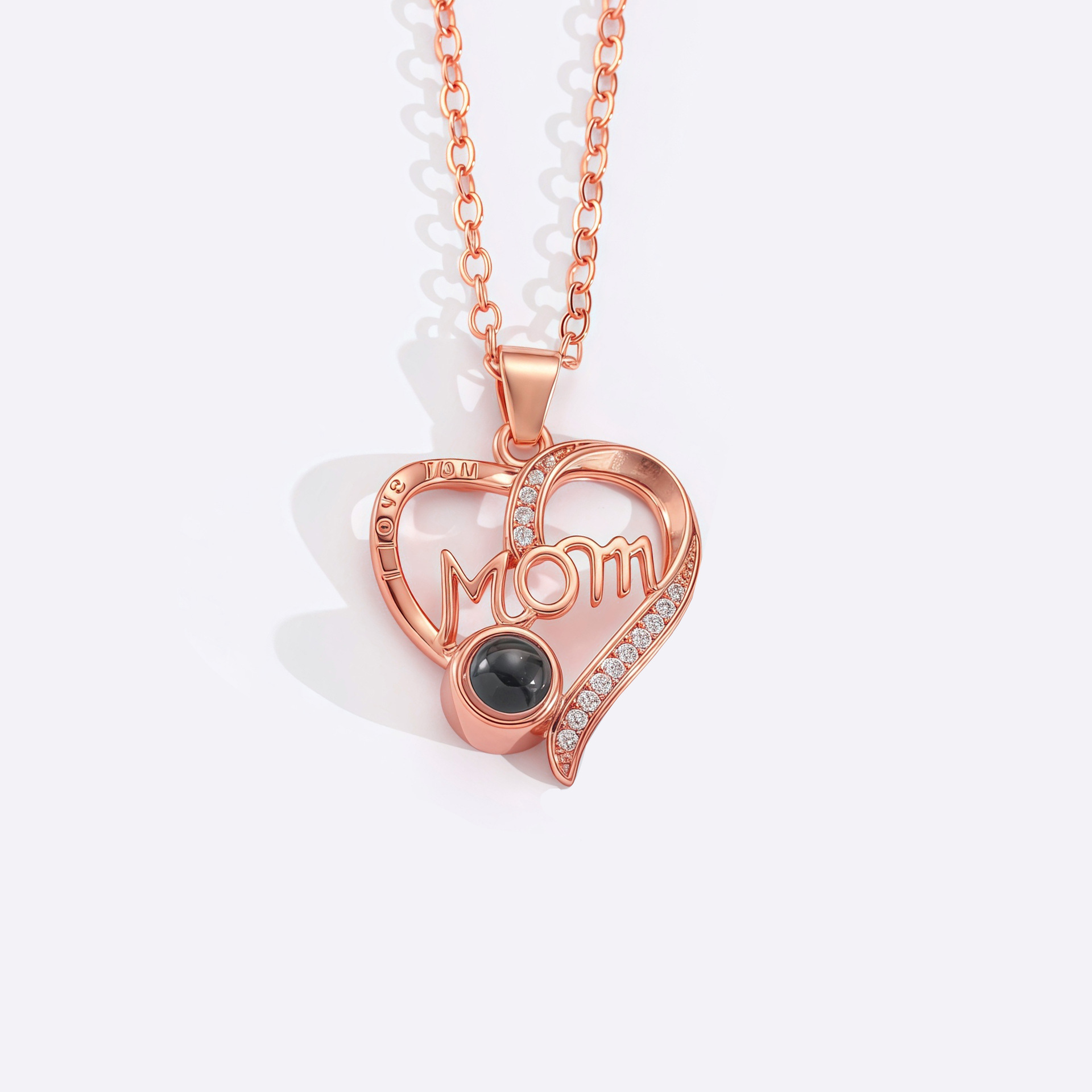 Photo Necklace - Heart Mom