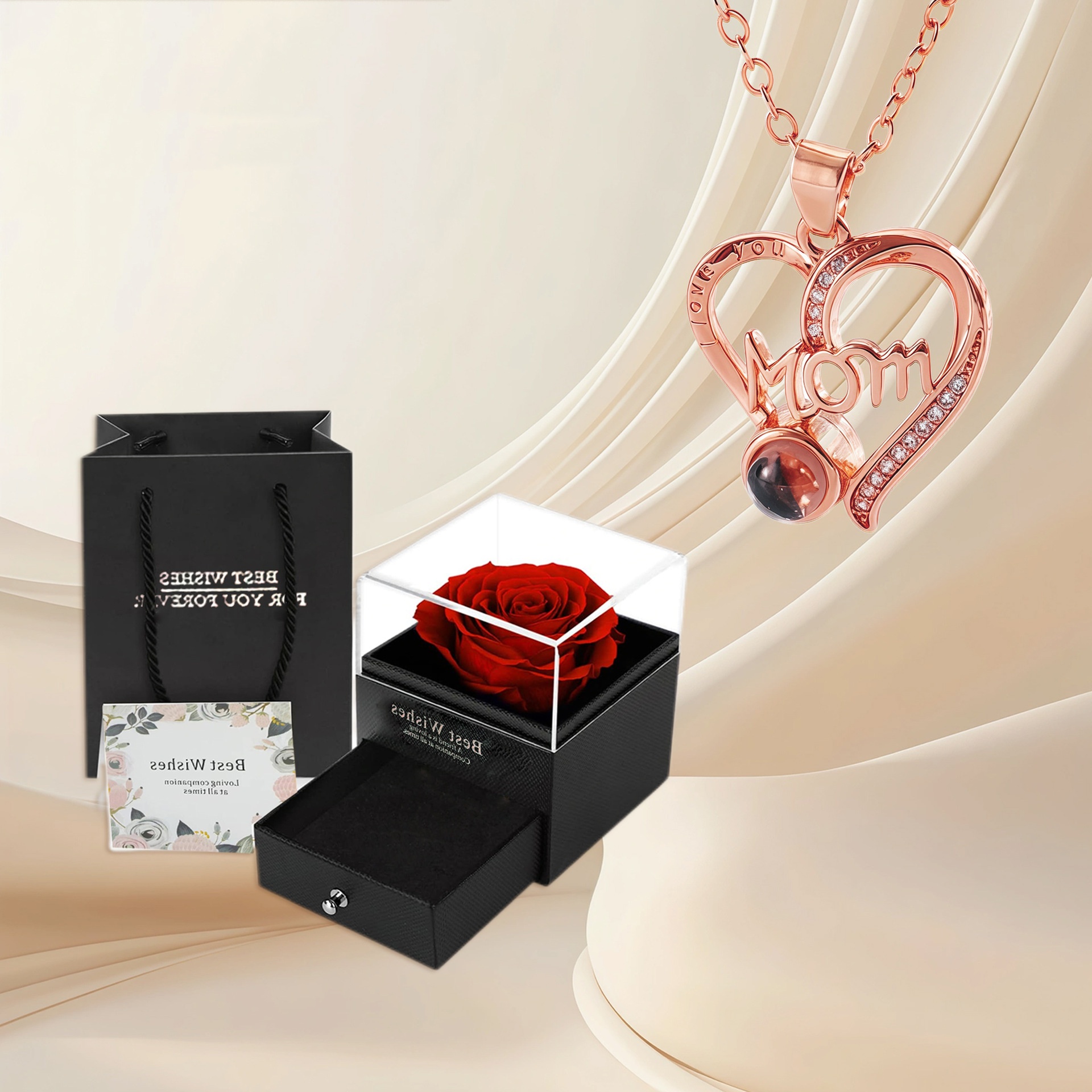 Photo Necklace - Heart Mom