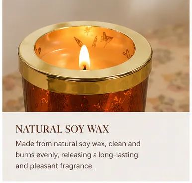 Aromatherapy Candle with Rotating Hummingbird Carousel