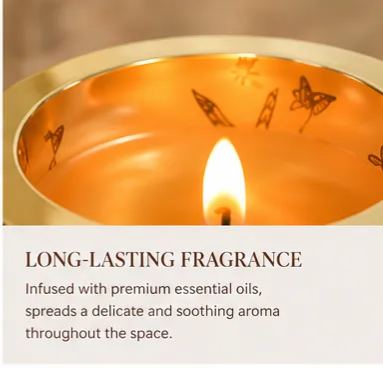 Aromatherapy Candle with Rotating Hummingbird Carousel