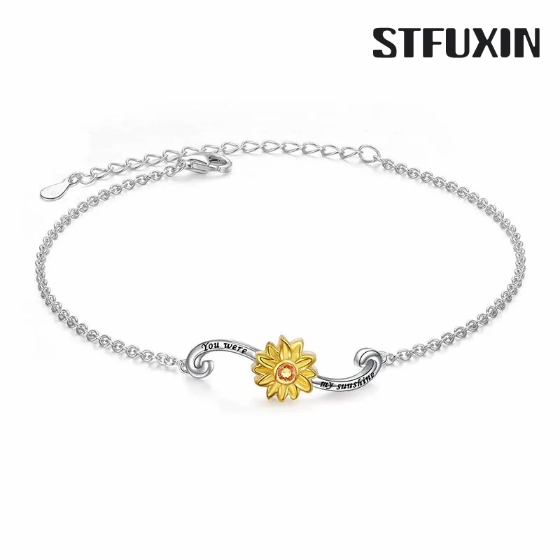 Stfuxin Sterling Silver Forever in My Heart CZ Cremation Urn Locket Memorial Ashes Holder Bangle Urn Keepsake Bracelet