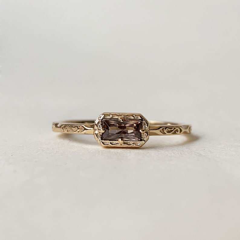 Stfuxin Natural Moss Agate /Blue Topaz /Opal Wedding Band Ring Sterling Silver Art Deco Unique Baguette Cut Green Agate Anniversary Rings