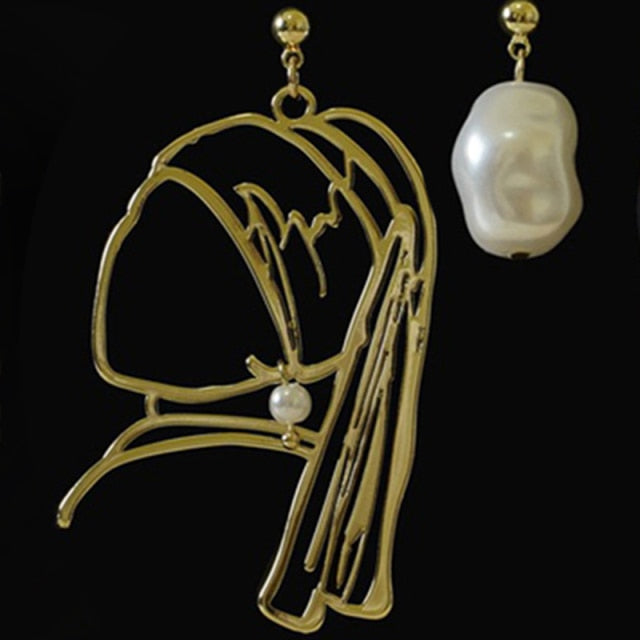 1940's The Girl with a Pearl Earring earrings