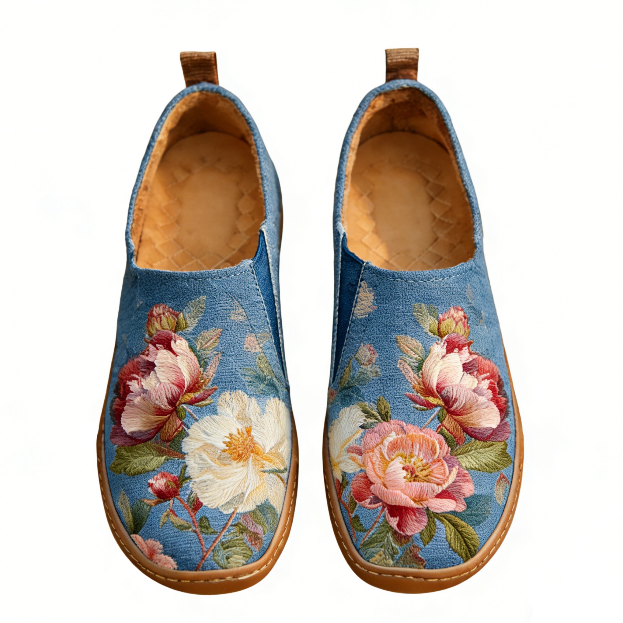 Vintage Peony Canvas Casual Shoes
