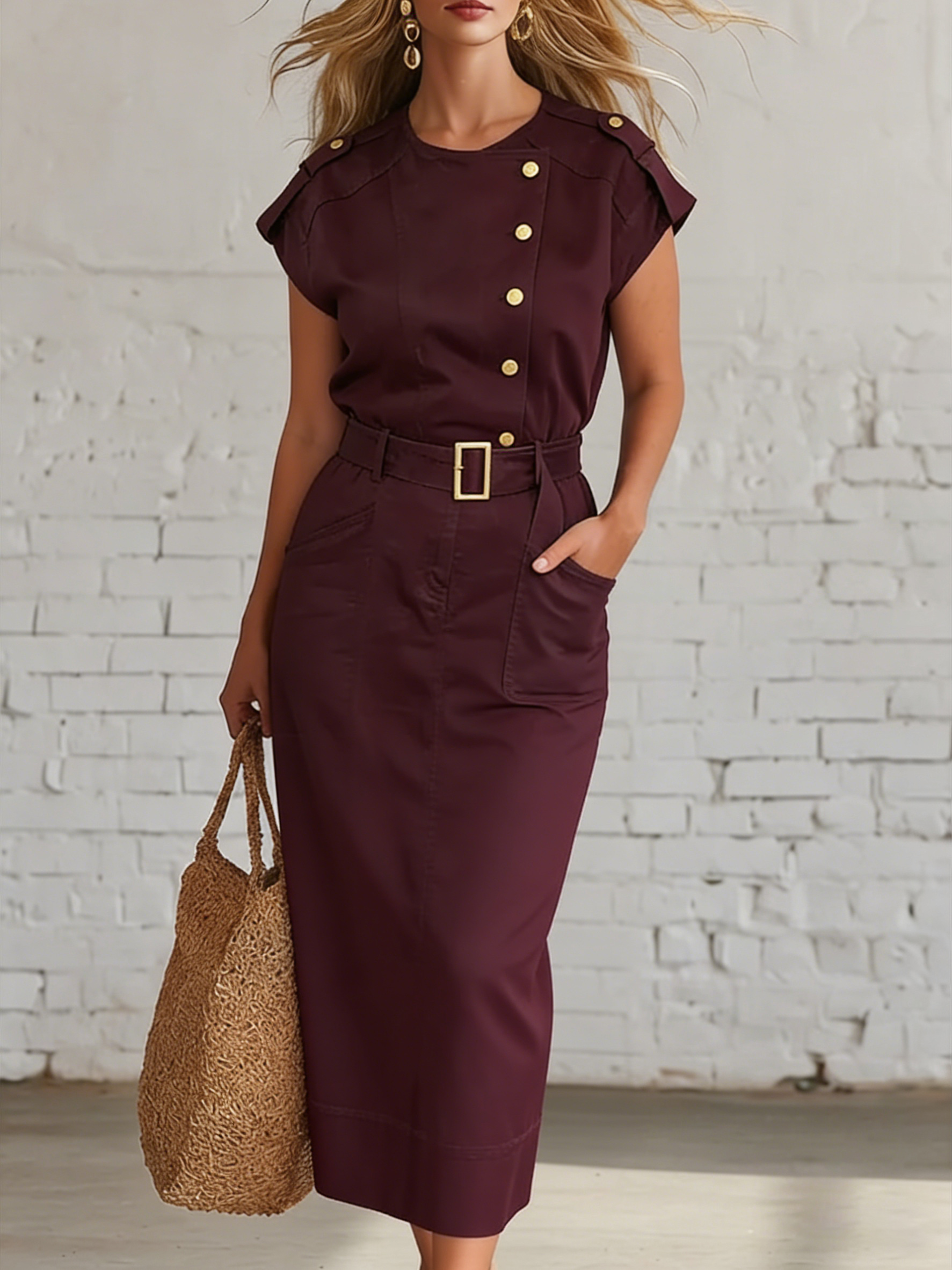 Bright Yellow Sleeveless Two-Piece Set