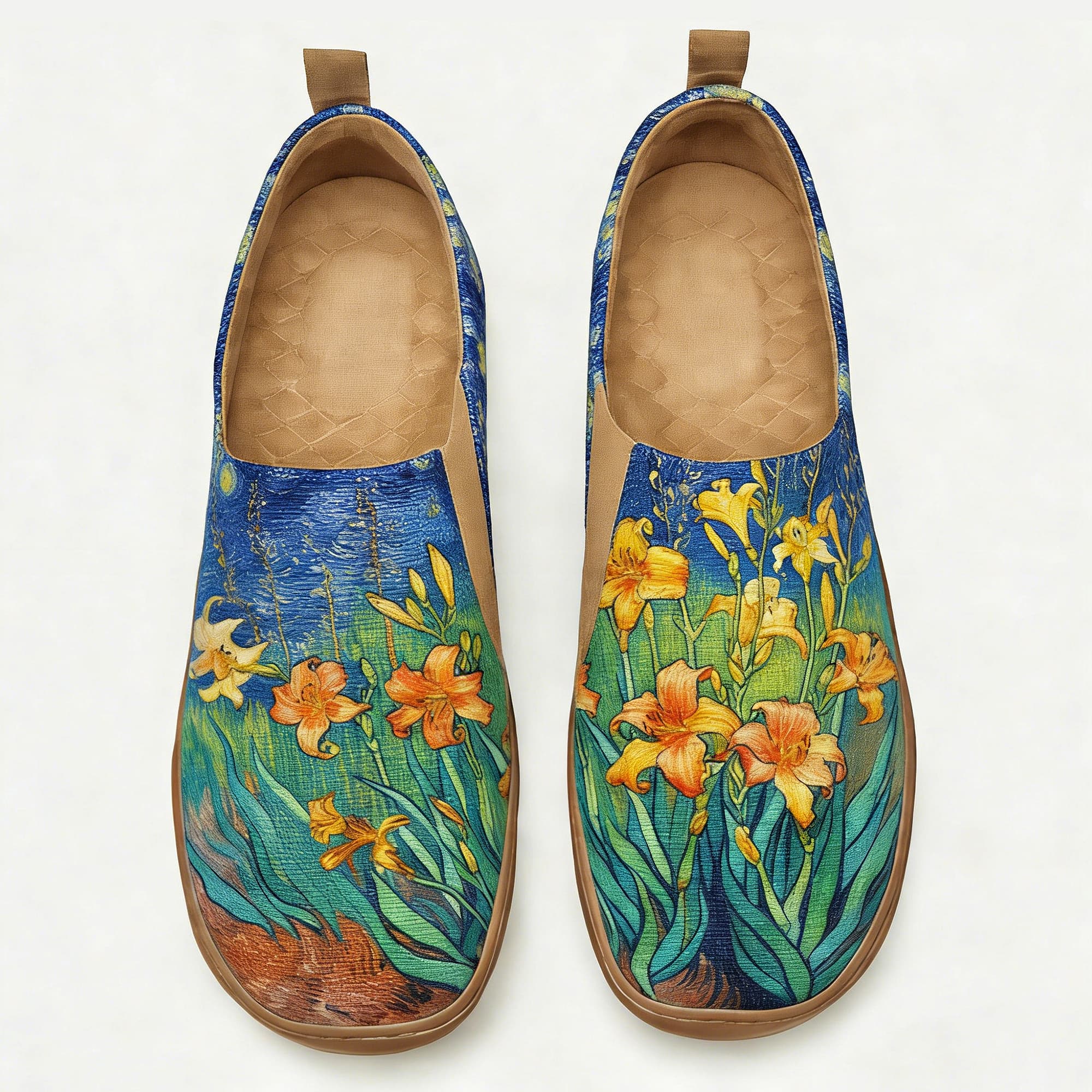 Starry Night Daylily Canvas Casual Shoes