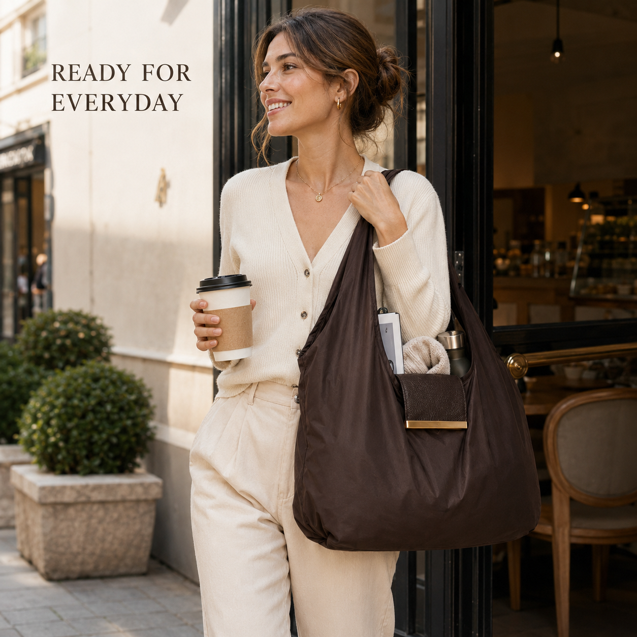 Keychain Foldable Shoulder Tote Bag