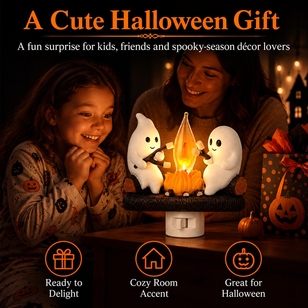 3D Ghosts’ Campfire Party Night Light