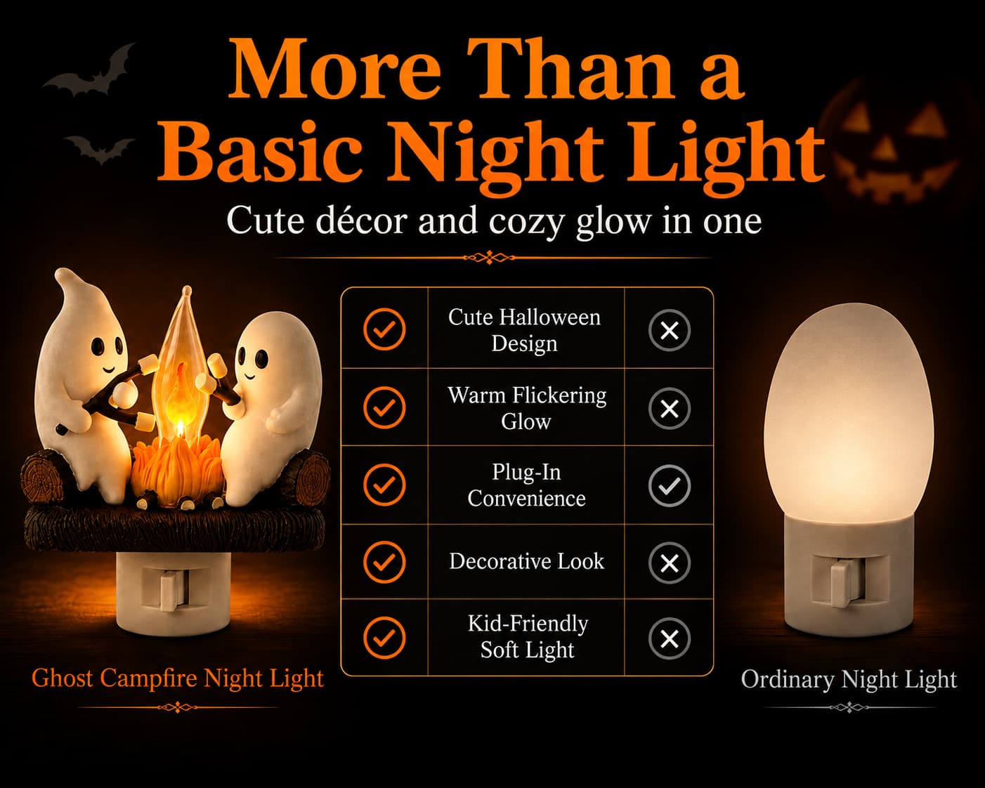 3D Ghosts’ Campfire Party Night Light