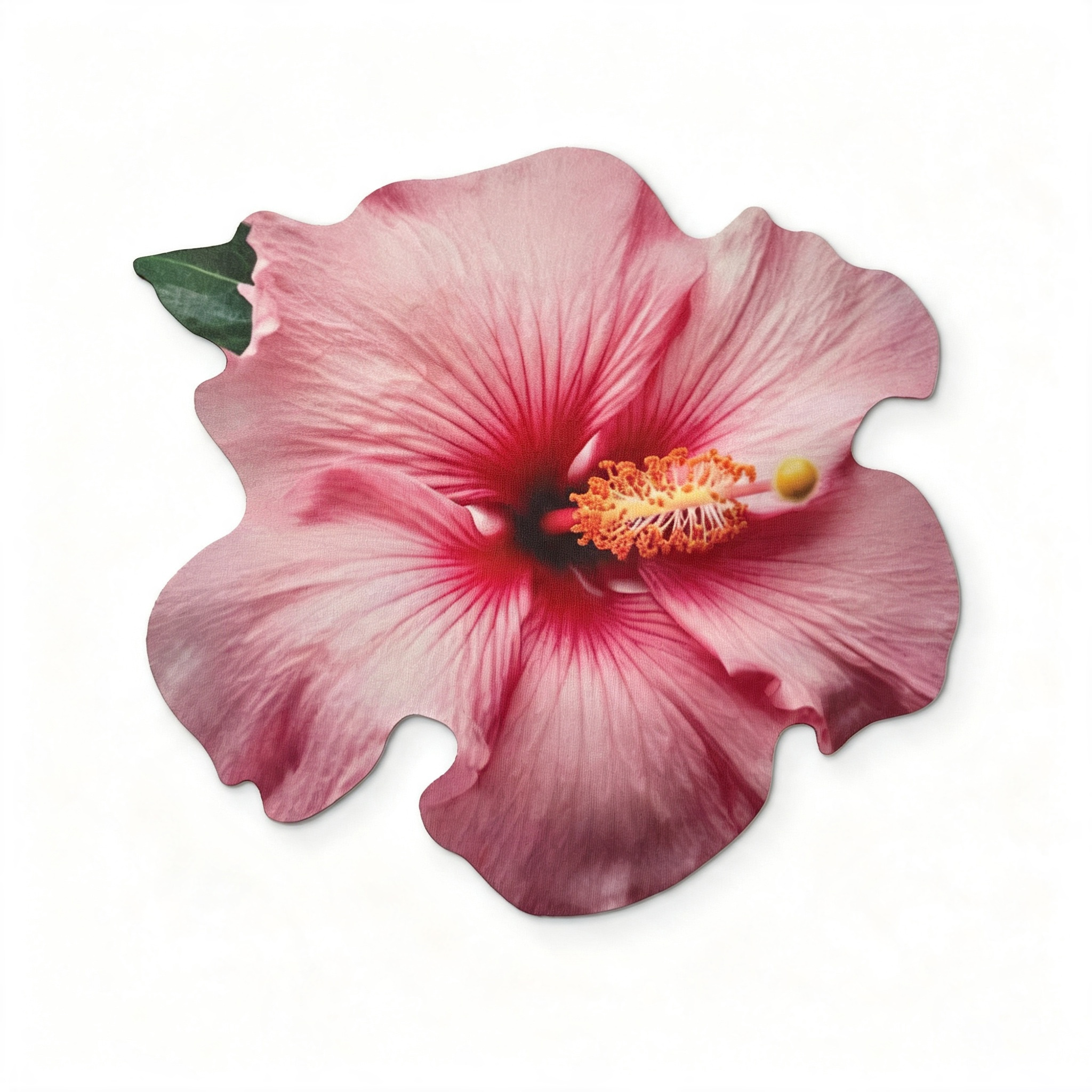 Pink Hibiscus Flower Shaped Novelty Microfiber Cleaning Cloth